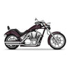 V&H Twin Slash PC slip ons, chrome - Honda: 10-15 VT1300 CT Interstate, Stateliner, Sabre; 09-15 VT1300CX Fury