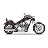 V&H Twin Slash PC slip ons, chrome - Honda: 10-15 VT1300 CT Interstate, Stateliner, Sabre; 09-15 VT1300CX Fury