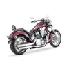 V&H Twin Slash PC slip ons, chrome - Honda: 10-15 VT1300 CT Interstate, Stateliner, Sabre; 09-15 VT1300CX Fury