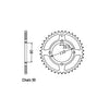 JT Rear Sprocket 840.38 - Yamaha: 82  XS400DOHC