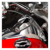 NC cast speedometer visor chrome - Honda: 04-09 VTX1300C; 03-09 VTX1300R/S/T.