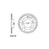 JT Rear Sprocket 2010.42 - Triumph: 94-97  1200 Daytona ; 97-98  1200 Trophy