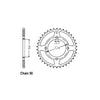 JT Rear Sprocket 282.37 - Honda: all  CB500F1; 75-76  CB550F1/2,K3 (4 Cyl)