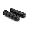 Kuryakyn ISO-grips gloss black - 1" handlebars.   Note: May require the removal of ribs on OEM throttle sleeves.