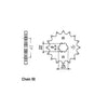 JT Front Sprocket 278.16 - Honda: 79-80  CB400 N,NA ; 78-79  CB400T,AT; all  CB450 Nighthawk; 80  CM400TA