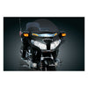 Kuryakyn windshield trim with turn signal accents, chrome - Honda: 01-17 GL1800 Gold Wing & 13-16 F6B models.   Note : 06-17 models require P/N 8081805 for plug and play installation. 13-16 F6B models require P/N 8082024 for plug and play installation.