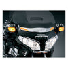 Kuryakyn windshield trim with turn signal accents, chrome - Honda: 01-17 GL1800 Gold Wing & 13-16 F6B models.   Note : 06-17 models require P/N 8081805 for plug and play installation. 13-16 F6B models require P/N 8082024 for plug and play installation.