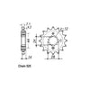 JT Front Sprocket 1372.17 - Honda: 98-00  VT750C2 / VT750c Shadow W/X; 01-07  VT750D C1 Shadow, Shadow Spirit