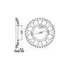 JT Rear Sprocket 477.43 - Kawasaki: 84-90  KL600A1,B1/4 (KLR600)