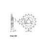 JT Front Sprocket 438.15 - Suzuki: 88  DR750S-J,UJ,K Big ; 89  DR750S-UK Big ; 88-90  DR800S L ; 91-93  DR800S M,N,P