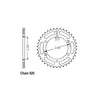 JT Rear Sprocket 498.46 - Suzuki: 98-00  GSX-R600W,X,Y SRAD