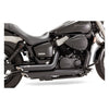 V&H Shortshots Staggered 2-2 exhaust, black - Honda: 10-13 Phantom 750/Shadow/RS Aero; 10-15 Phantom; 04-09 VT750 Aero; 07-15 VT750C Shadow/ Spirit 750C4