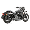 V&H Shortshots Staggered 2-2 exhaust, black - Honda: 10-13 Phantom 750/Shadow/RS Aero; 10-15 Phantom; 04-09 VT750 Aero; 07-15 VT750C Shadow/ Spirit 750C4