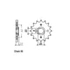 JT Front Sprocket 292.16 - Honda: 85-88  NS400RF ; 86  VFR400R