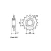 JT Front Sprocket 1371.15 - Honda: 98-06  CB600SFW-X-Y,F1-F6  Hornet; 04-07  CBF600N(S) (ABS) ; 97-98  CBR600FV