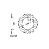 JT Rear Sprocket 846.37 - Yamaha: 86-94  SRX600