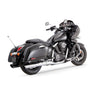 V&H Twin Slash PC slip ons, chrome - Kawasaki: 09-15 VN1700 Voyager/ Nomad / Vaquero / Tourer
