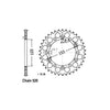 JT Rear Sprocket 210.45 - Honda: 96-02  XR400RT,RV,RW,RX,RY, R1, R2