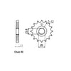 JT Front Sprocket 580.17 - Yamaha: 89-95  FZR1000R (EXUP) (530); 90  FZR750 (OW01) (530); 86-97  FZX750; 93-97  GTS 1000 (530); 99-01  YZF-R7; 99-01  YZF-R7 ; 96-01  YZF1000R Thunderace (530)