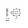 JT Front Sprocket 725.15 - Ducati: 87-88  650 Indiana; 86-87  750 F1