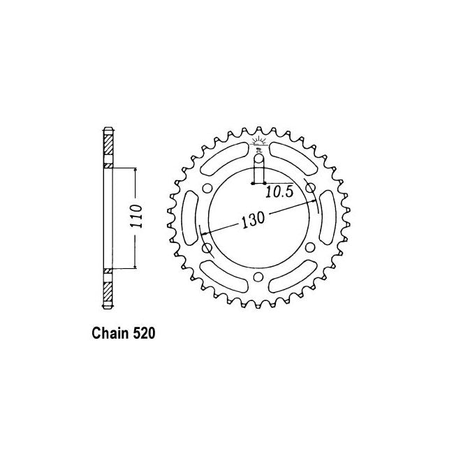 JT Rear Sprocket 486.41 - Kawasaki: 20 EX 400 Ninja (SE) (ABS); 96 