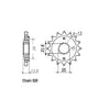 JT Front Sprocket 511.14 - Kawasaki: 93-96  KLX650R A1/A3, D1