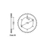 JT Rear Sprocket 2011.45 - Triumph: 14-20  1050 Tiger Sport (Single sided swingarm)