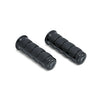 Kuryakyn ISO-grips gloss black - Universal for 7/8" diameter handlebars.   Note: Requires removal of any ribs on OEM throttle sleeves.