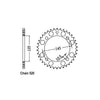 JT Rear Sprocket 857.40 - Yamaha: 85-86  XT600 ; 87  XT600D,E  ; 86-88  XT600D,E Tenere ; 85  XT600N,H Tenere; 88  XT600Z Tenere