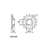 JT Front Sprocket 523.15 - Kawasaki: 83-85  ZX1100A1/3 (GPZ1100)