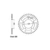 JT Rear Sprocket 702.40 - Aprilia: 04-09  1000 RSV Mille R, Factory; 04-09  1000 RSV Mille R, Factory ; 06-11  1000 Tuono R Racing; 06-11  1000 Tuono R Racing ; 11-16  1200 Dorsoduro