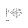 JT Front Sprocket 509.15 - Kawasaki: 78-80  Z400B1/2,G1,H,LTD(2 Cyl); 74-79  Z400D1/4 (2 Cyl) ; 80-82  Z440A1/3 LTD ; 80-81  Z440C1/2 ; all  Z440H1/2