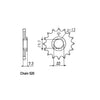 JT Front Sprocket 434.16 - Suzuki: 80-83  DR400S ; 81-82  GN400