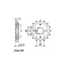 JT Front Sprocket 293.16 - Honda: 87-88  VT600C Shadow J