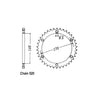 JT Rear Sprocket 828.42 - Suzuki: 85-89  DR600S-SU,R,RU,G,H,J; 90-95  DR650RSE L,M, N, P, R, S