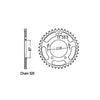 JT Rear Sprocket 807.48 - Suzuki: 07-15  GSF650 (SA) Bandit K7-L5 (ABS); 08-16  GSX650F/FA K8-L6