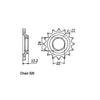 JT Front Sprocket 1125.17 - Aprilia: 92-93  600 Pegaso ; 88-90  600 Tuareg SPX Paris Dakar ; all  600 Tuareg Wind
