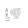 JT Front Sprocket 330.15 - Honda: 79-80  CB750KZ,FZ '79-'80