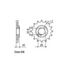 JT Front Sprocket 521.15 - Kawasaki: all  Z1000D1 (Z1R); 76  Z900A4