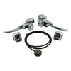 Handlebar control hydr. clutch conversion kit. Chrome - 96-06 Softail; 96-05 Dyna. (Single disc models only) (NU)