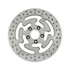 Brake rotor rear, drilled polished stainless steel - Rear: 08-23 Touring