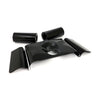 Ribbed 5pc fork cover kit. Gloss black - 86-17 FLST/C, FLSTF/B/BS, FLS/S; 93-96 FLSTN (NU)