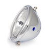 Bates style 5-3/4" H4 headlamp. Side mount. Chrome -