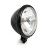 Bates style 5-3/4" Prismic H4 headlamp. Black - Universal