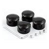 Head bolt cover kit. Smooth, black - L85-99 Evo B.T.; 86-22 XL; 08-12 XR1200 (NU)