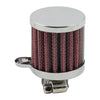 Crankcase breather filter, open. Chrome -