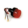 Retro taillight. No license plate light. Black - Universal