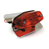 Custom Lucas taillight assembly. With bracket. Chrome - Universal