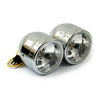 Dual 4" H4 headlamp assembly. Chrome -