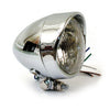 Bullet 4" H4 headlamp. Smooth & Visor. Chrome -